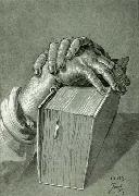 Albrecht Durer Hand Study with Bible - Drawing oil painting artist